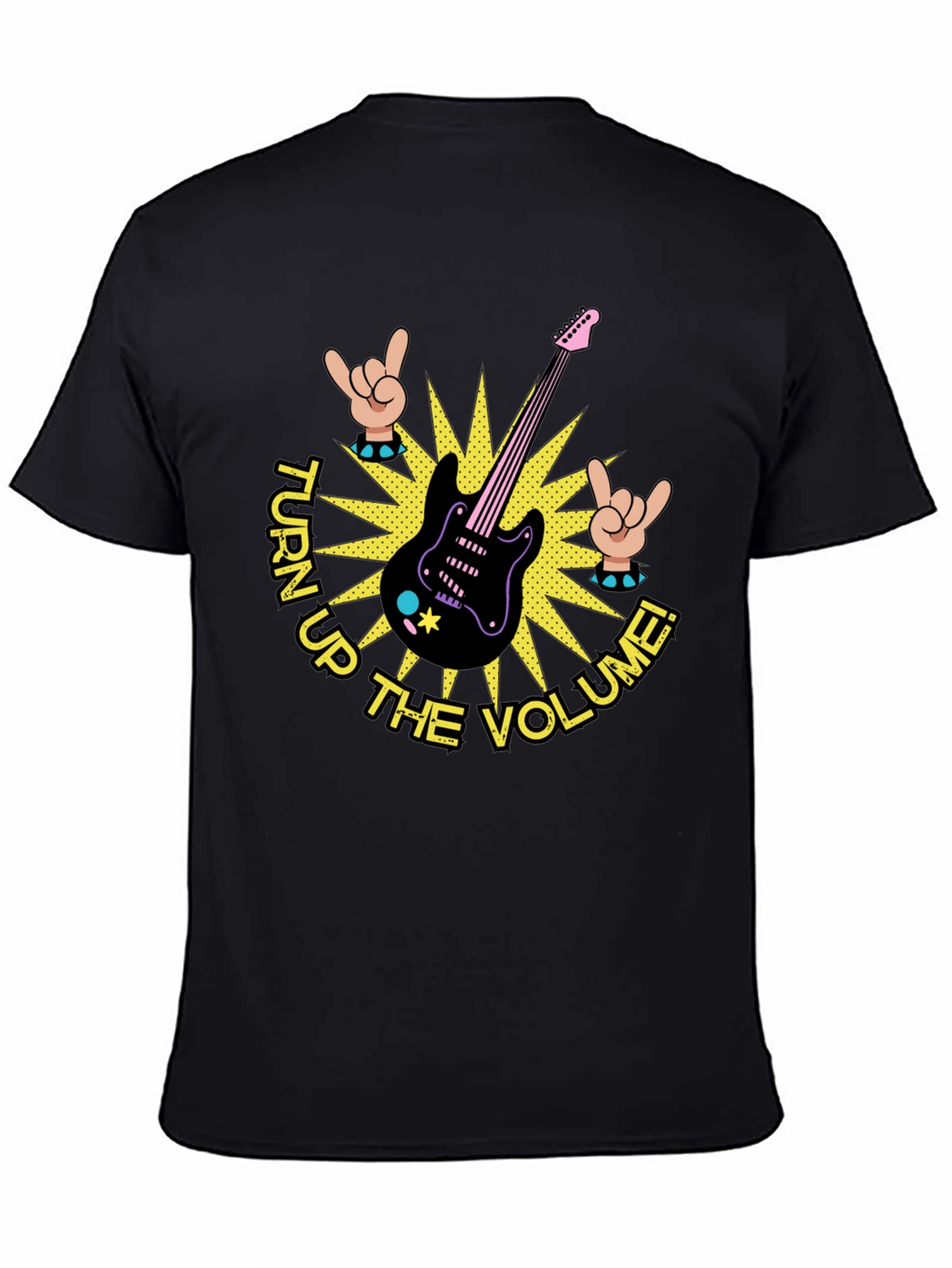 Turn Up the Volume Graphic Tee - Rock On!