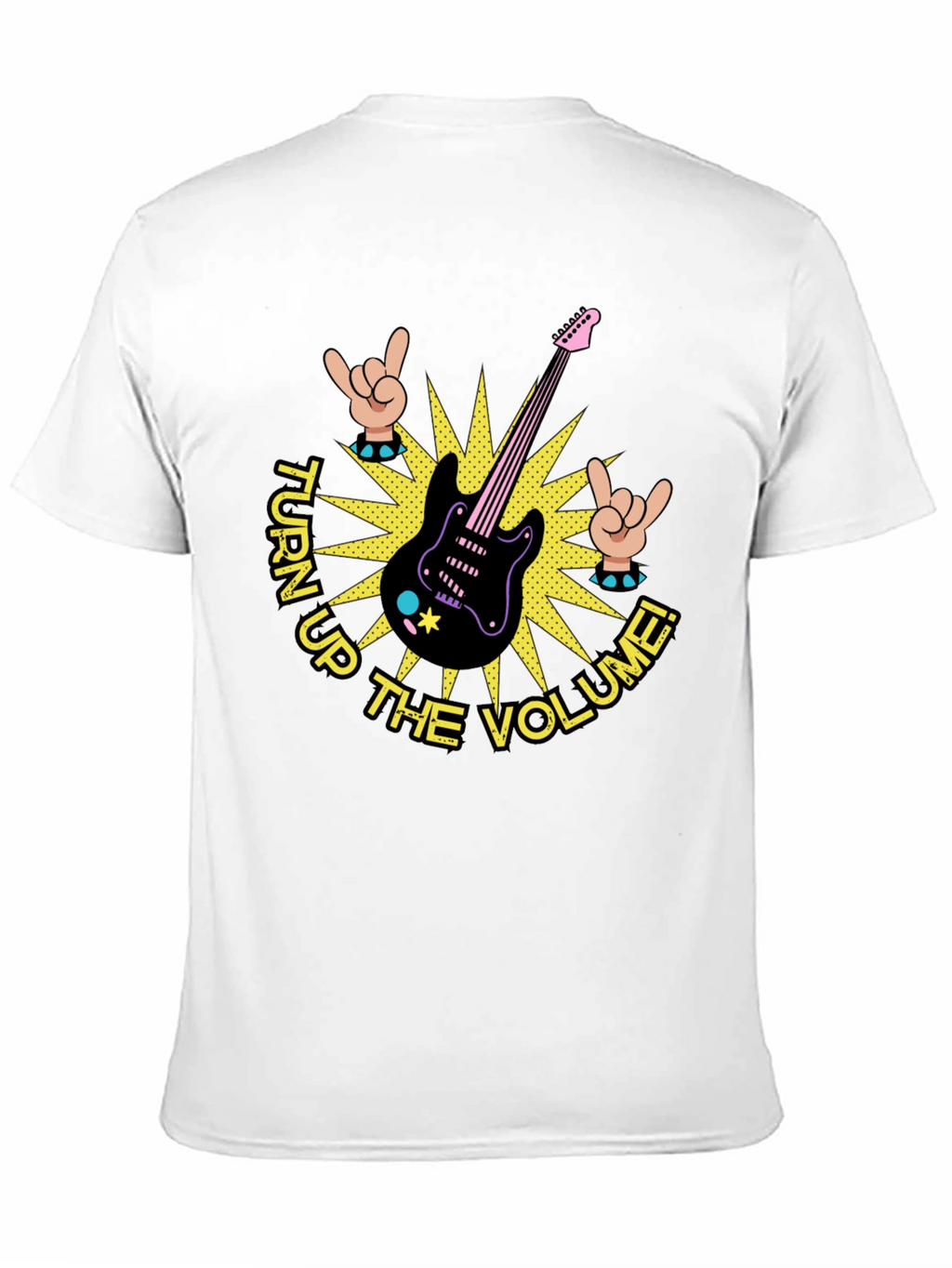 Turn Up the Volume Graphic Tee - Rock On!