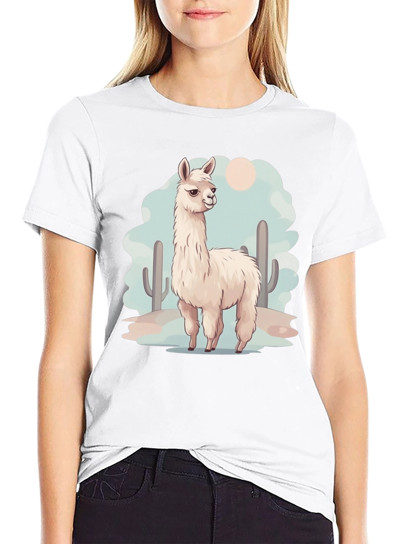 Llama Desert Graphic Tee - Cool & Casual