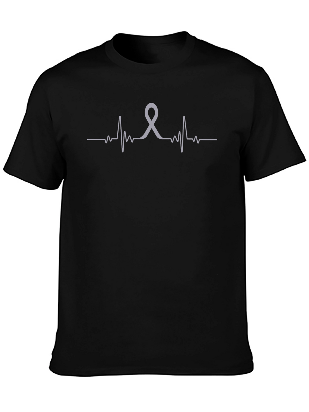 Awareness Ribbon Heartbeat Graphic Tee - Soft Cotton Casual