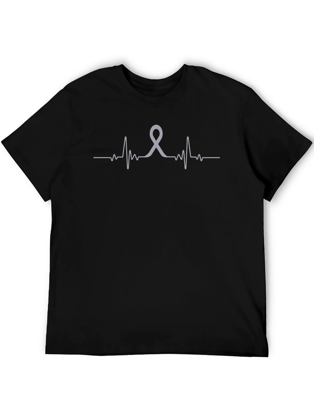 Awareness Ribbon Heartbeat Graphic Tee - Soft Cotton Casual