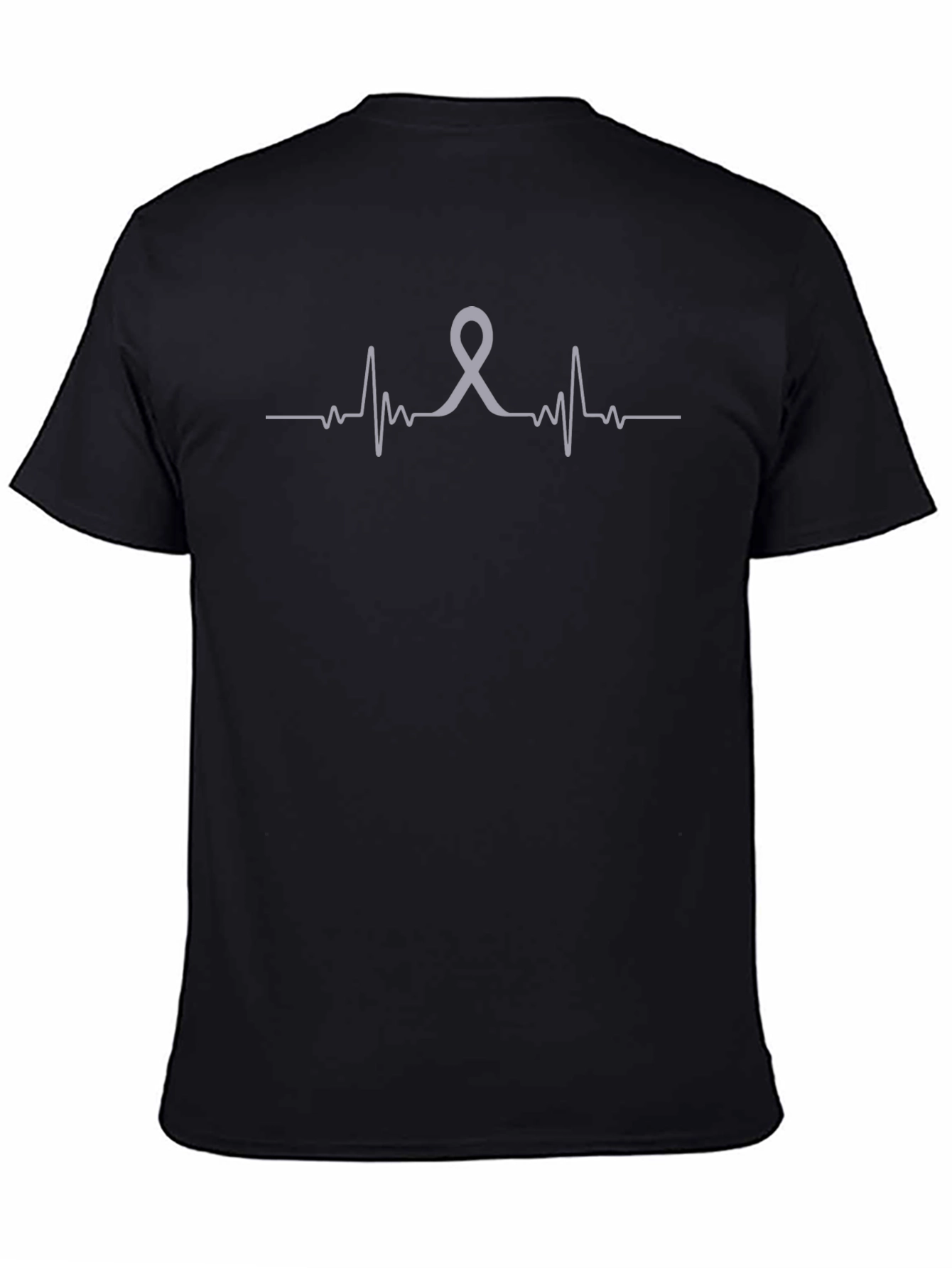 Awareness Ribbon Heartbeat Graphic Tee - Soft Cotton Casual