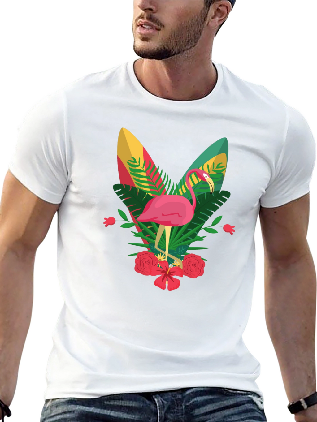 Flamingo Graphic Tee - Tropical Vibes