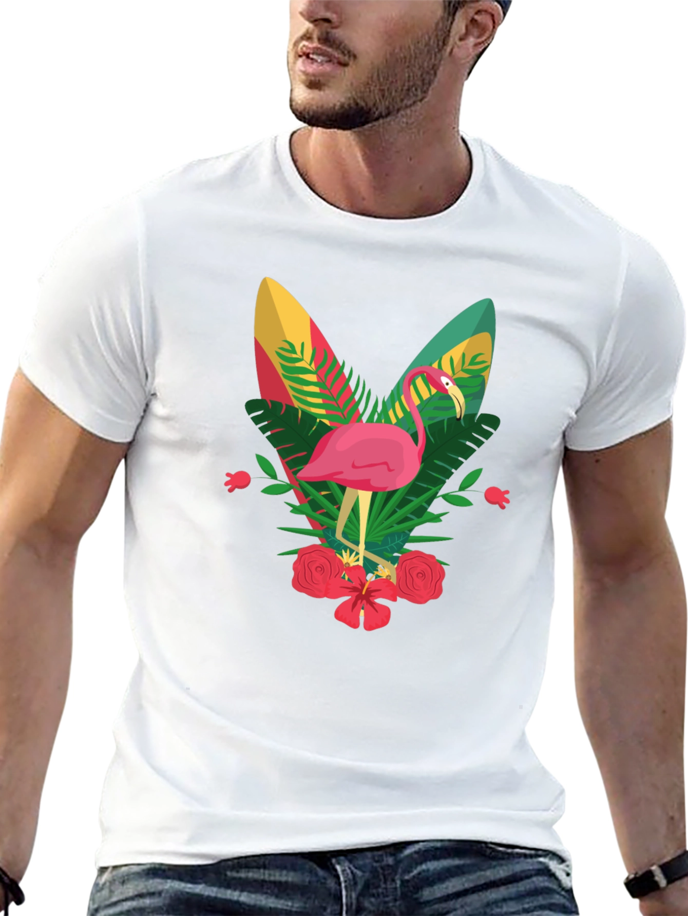 Flamingo Graphic Tee - Tropical Vibes