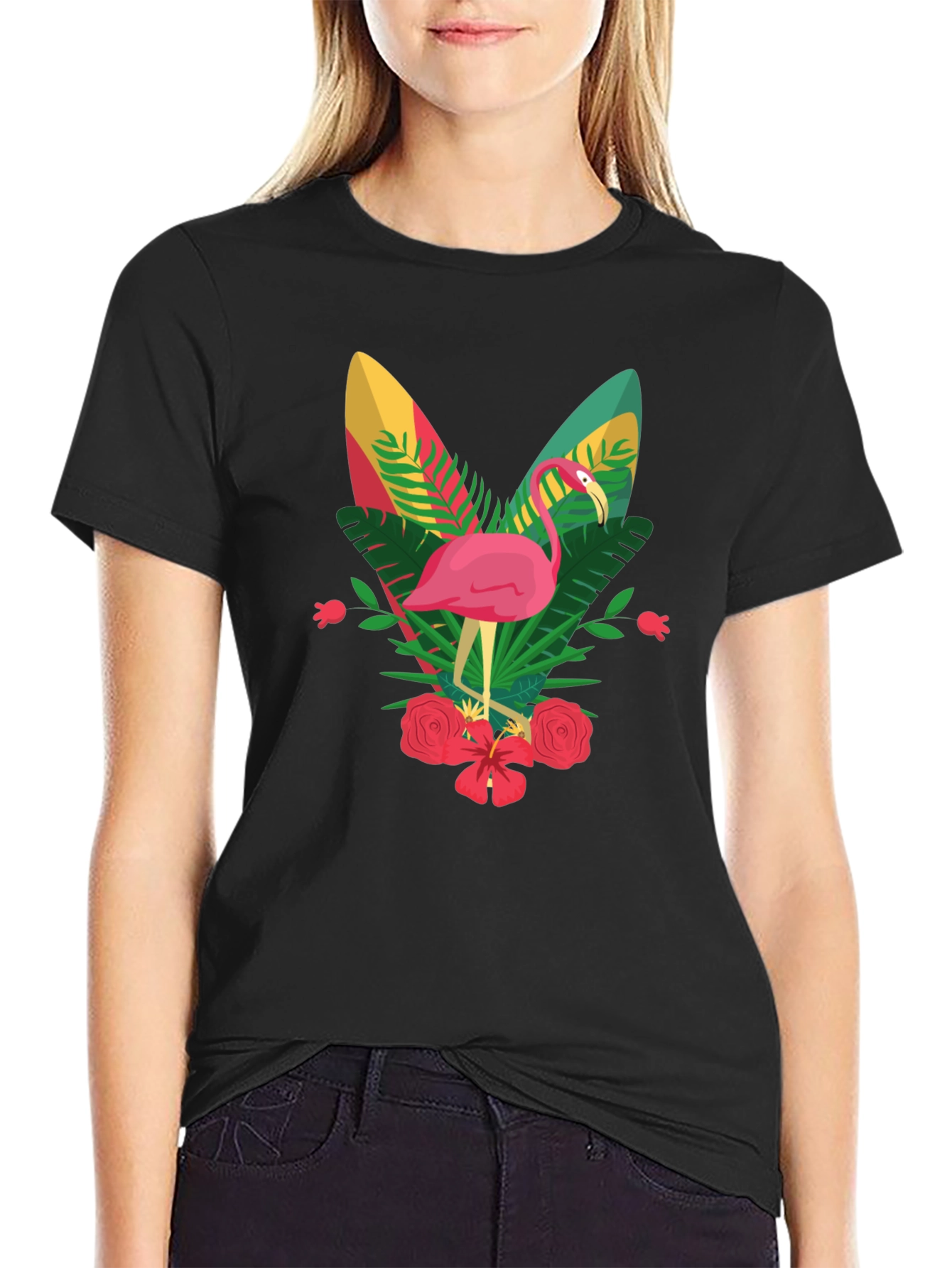 Flamingo Graphic Tee - Tropical Vibes