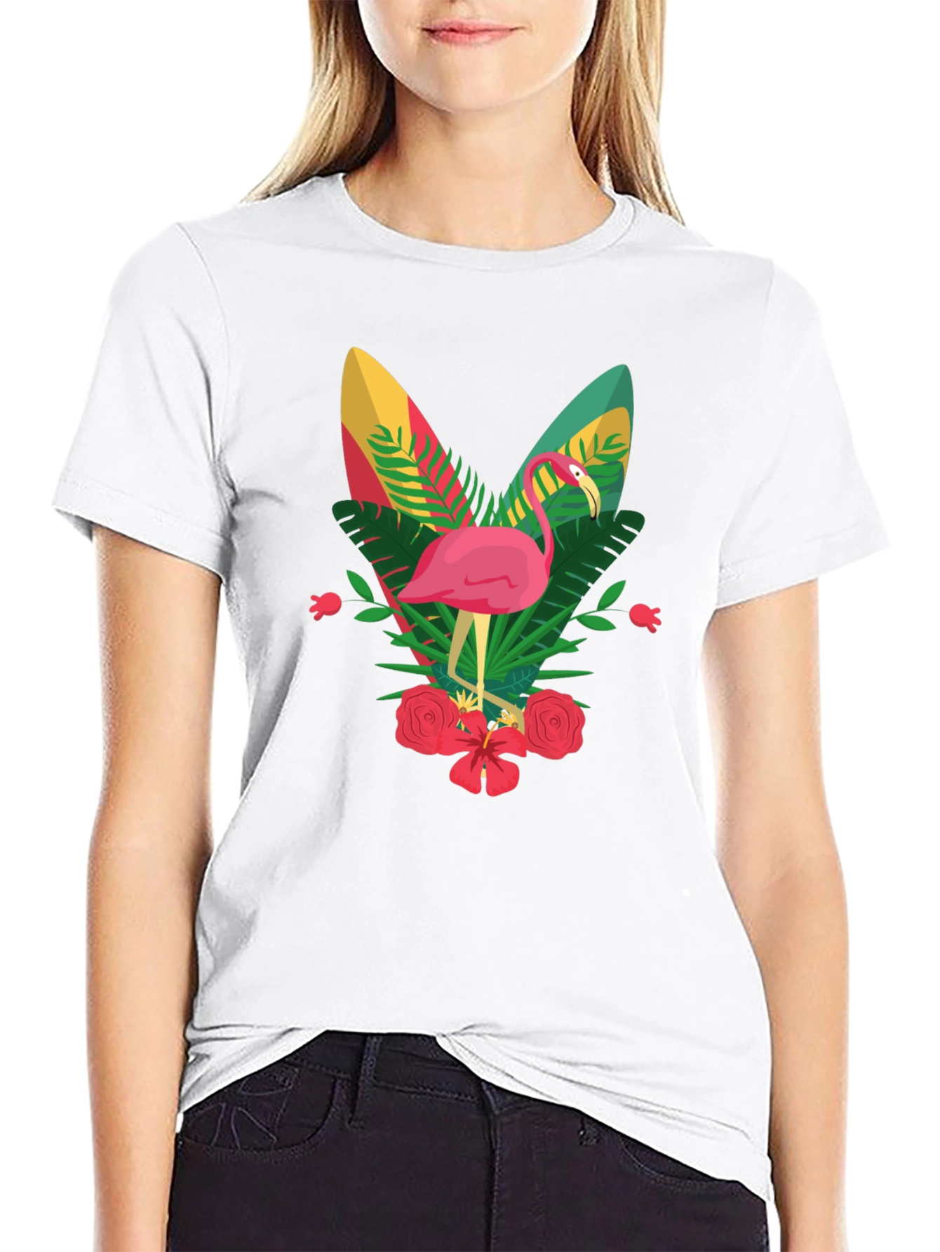 Flamingo Graphic Tee - Tropical Vibes