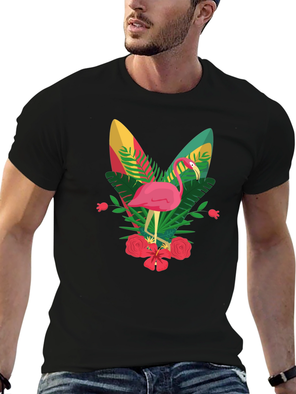 Flamingo Graphic Tee - Tropical Vibes