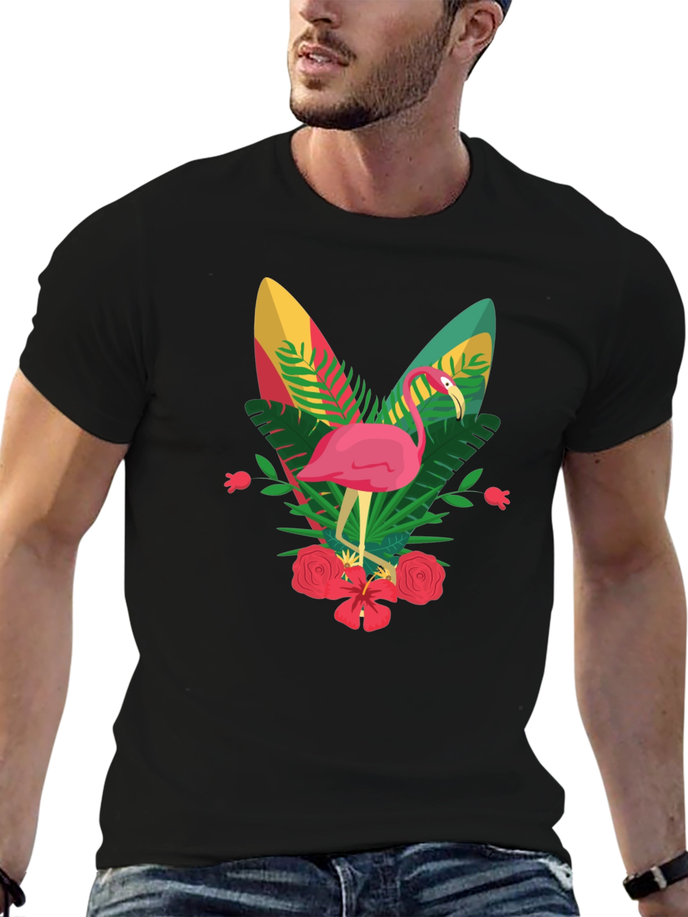 Flamingo Graphic Tee - Tropical Vibes