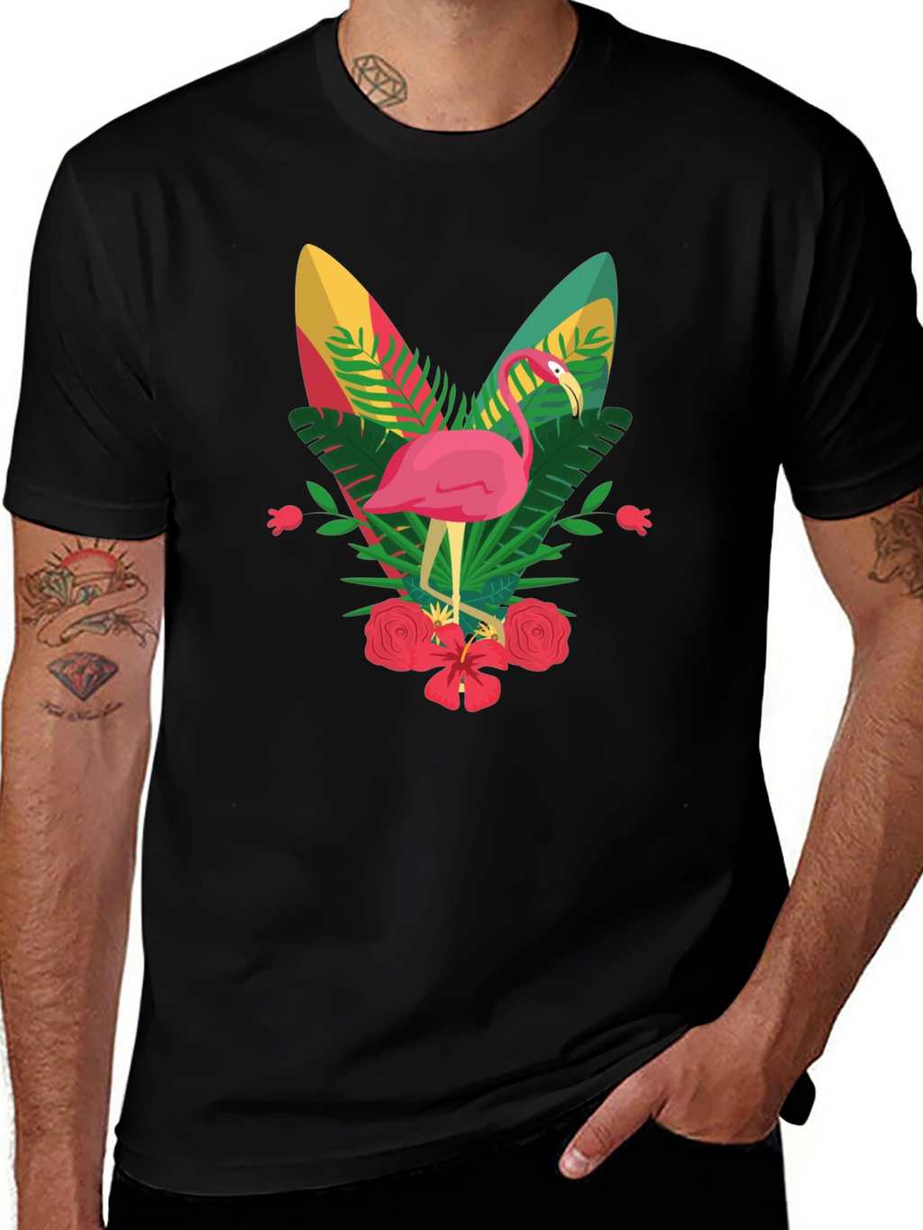 Flamingo Graphic Tee - Tropical Vibes
