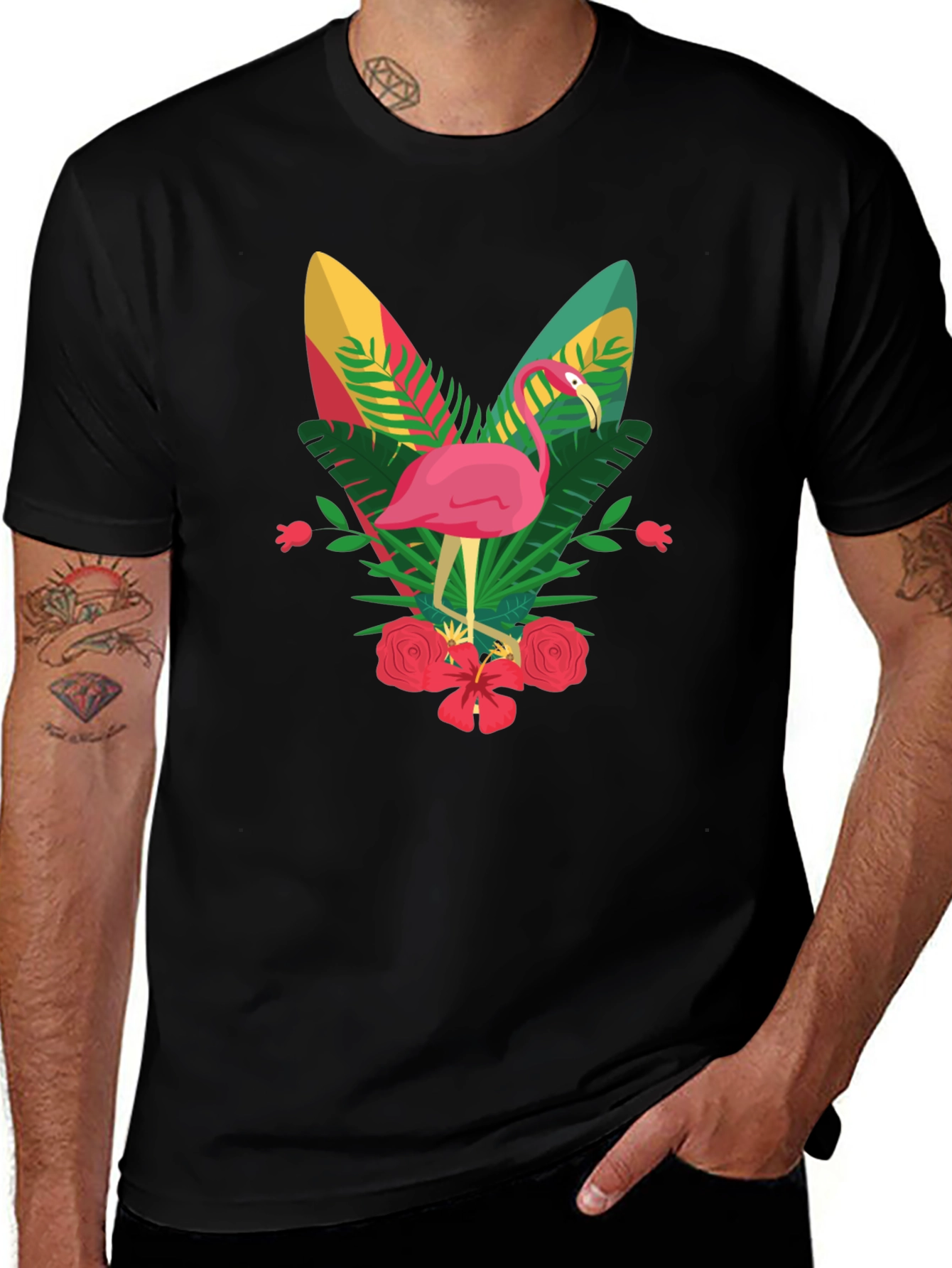 Flamingo Graphic Tee - Tropical Vibes