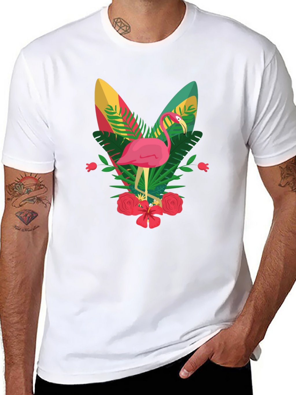 Flamingo Graphic Tee - Tropical Vibes
