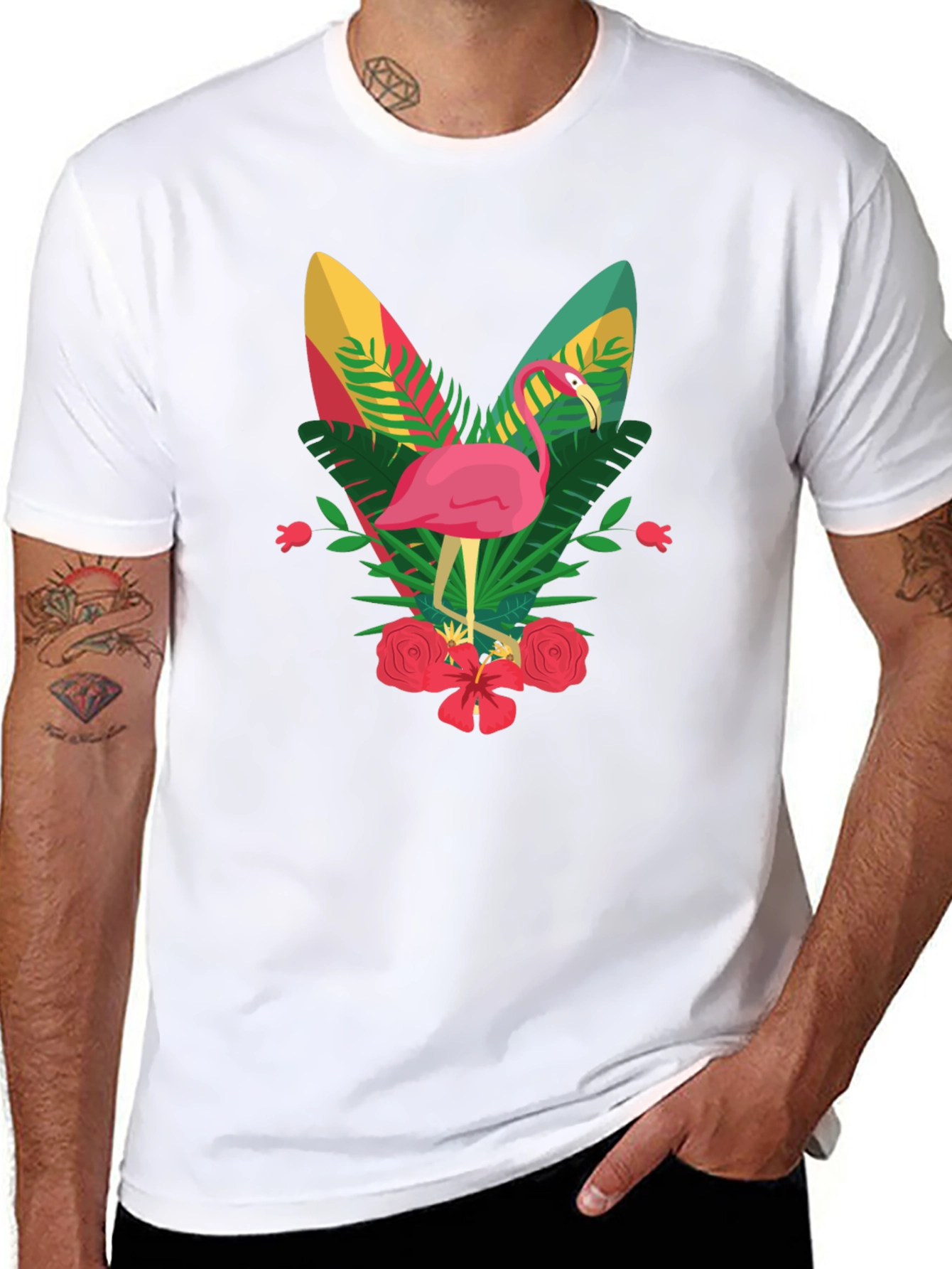 Flamingo Graphic Tee - Tropical Vibes