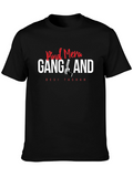 Pind Mera Gangland Mens Black Graphic T-Shirt