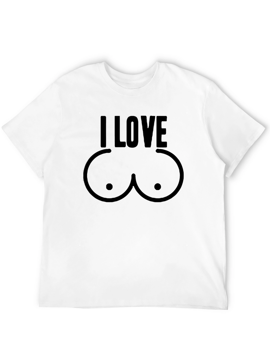 I LOVE Boobs T-Shirt Funny Graphic Tee