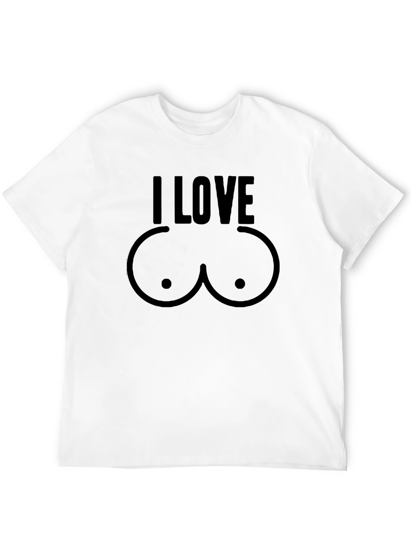 I LOVE Boobs T-Shirt Funny Graphic Tee