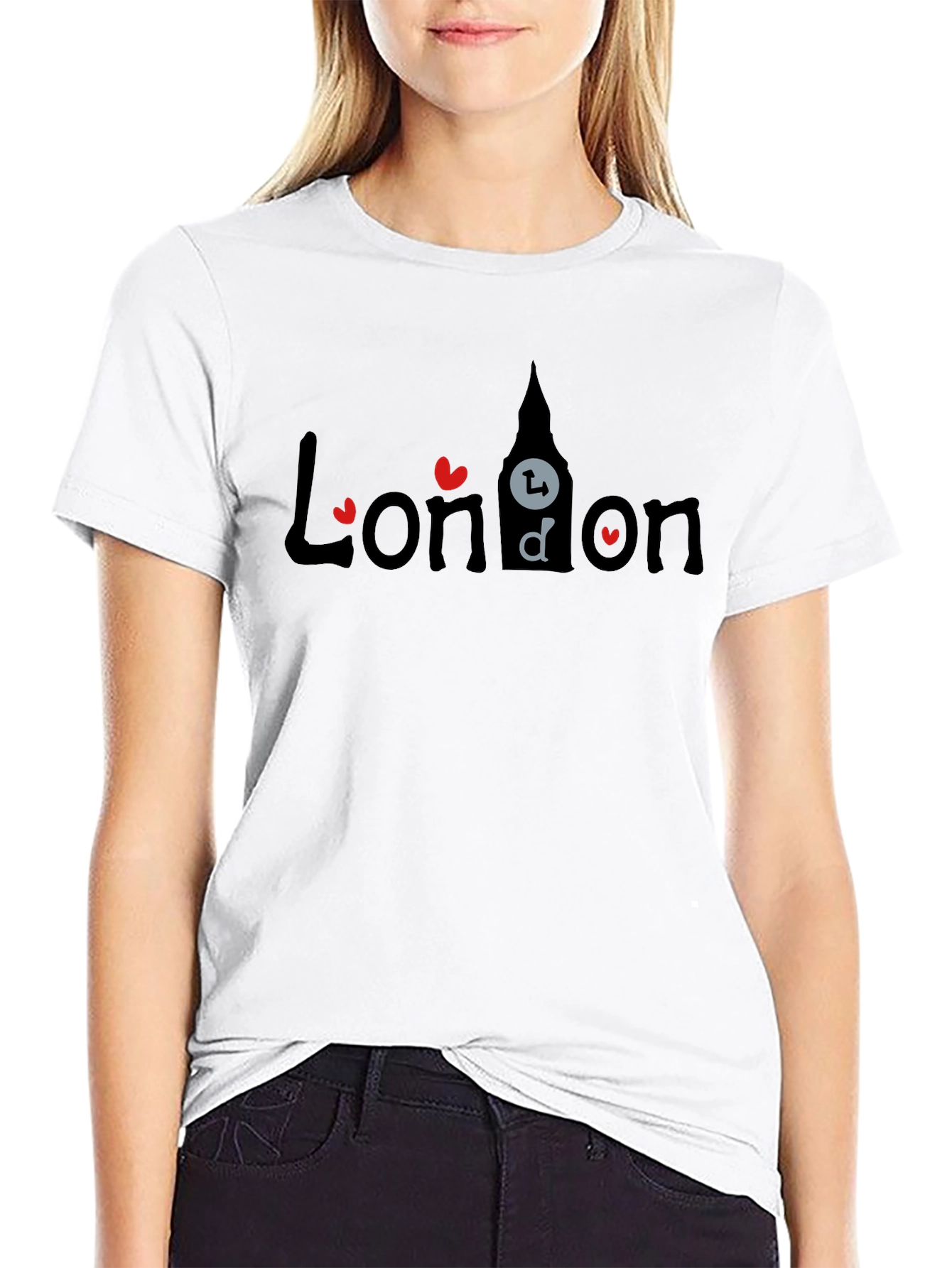 London T-Shirt - Heart Design