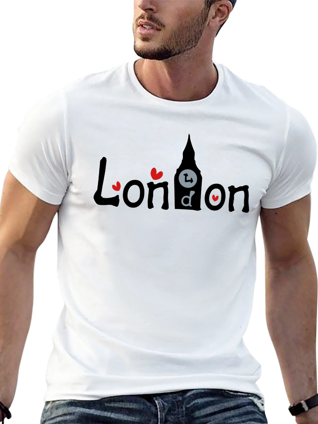 London T-Shirt - Heart Design