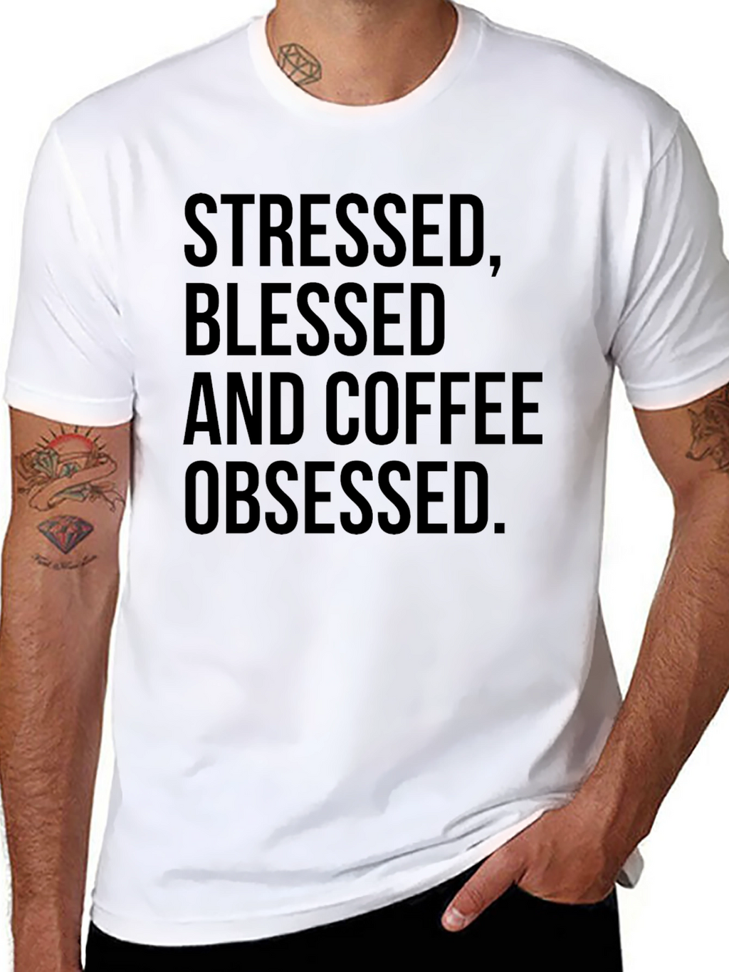 Stressed Blessed Coffee Obsessed T-Shirt
