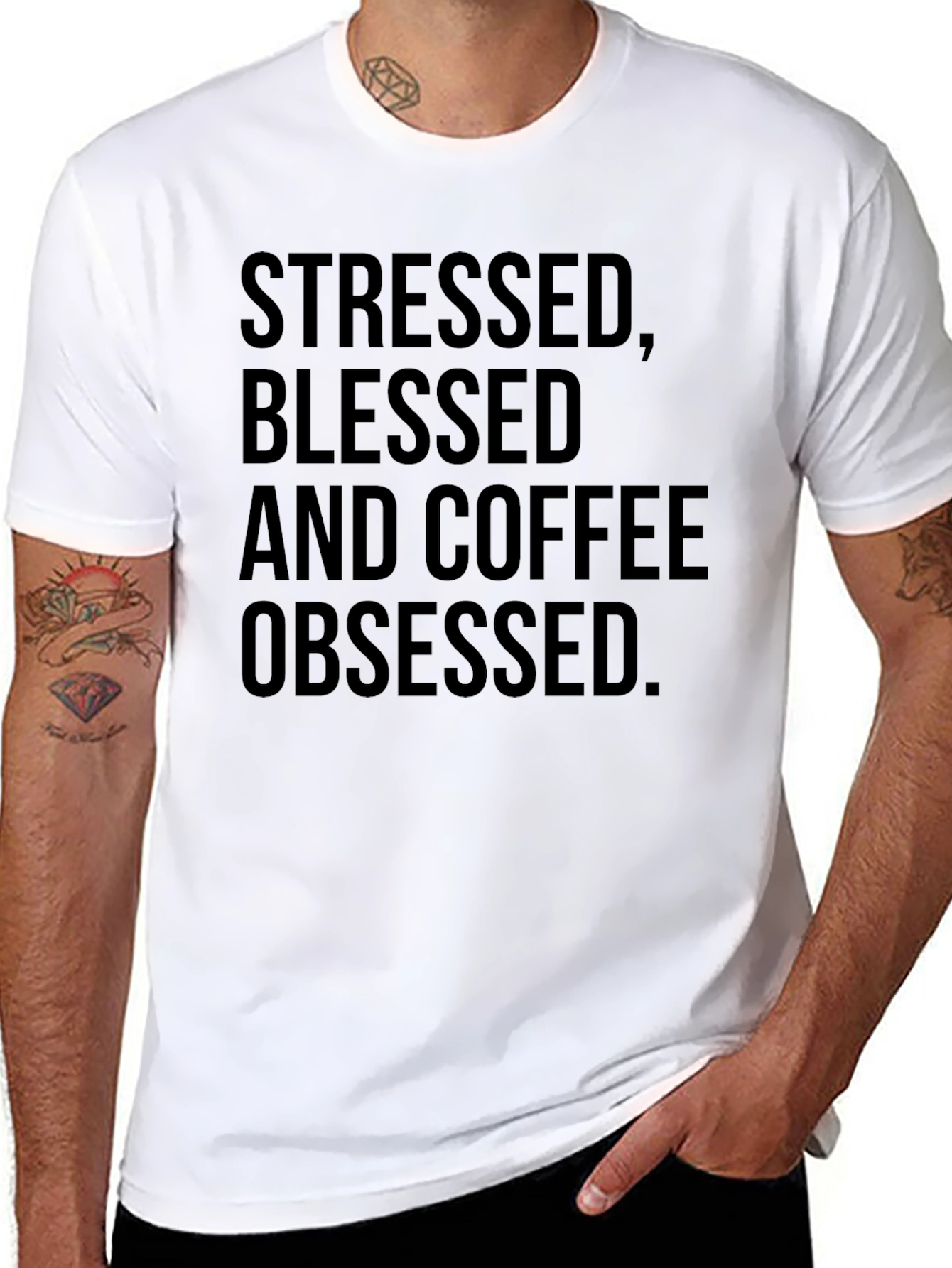 Stressed Blessed Coffee Obsessed T-Shirt
