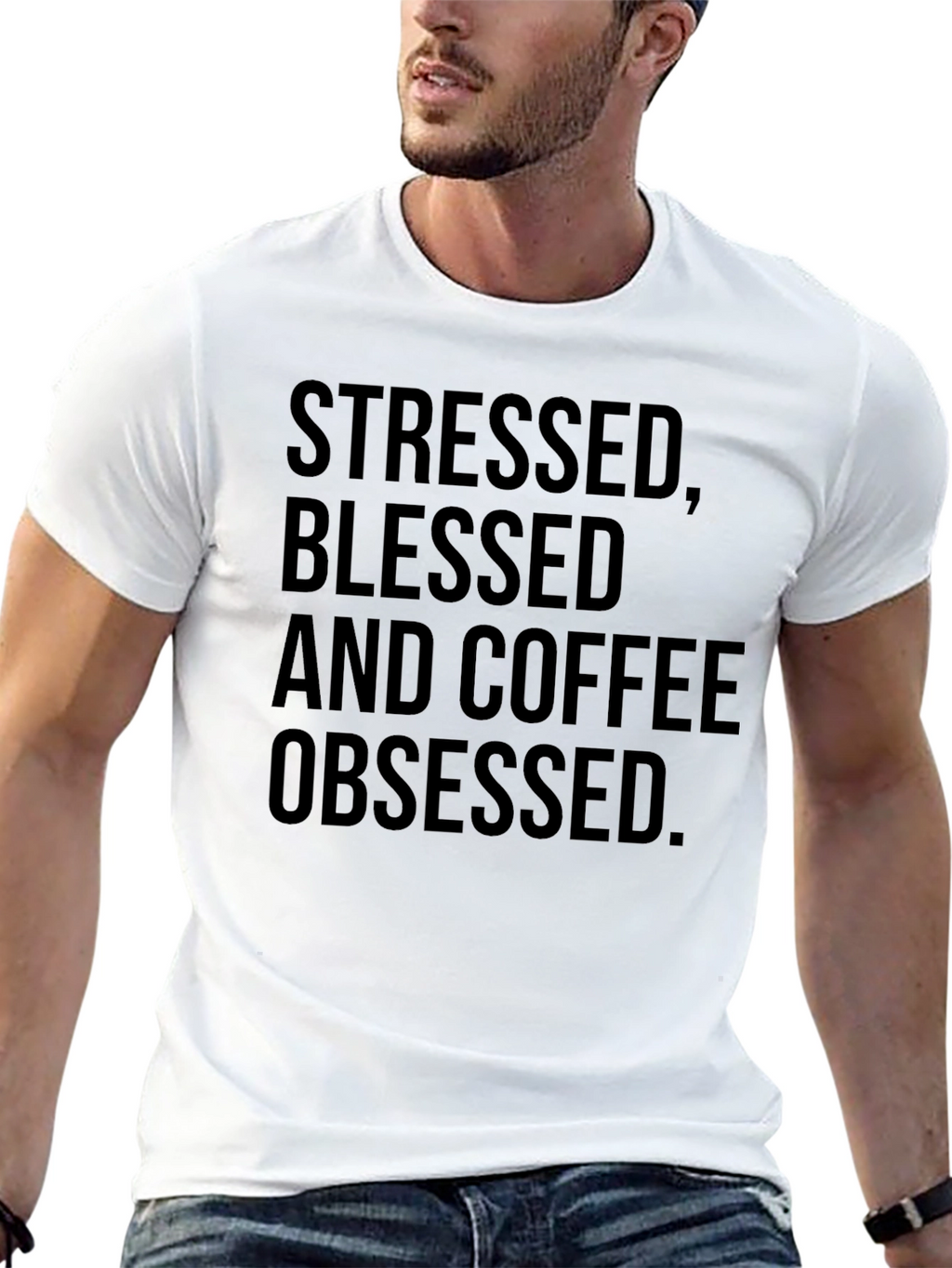 Stressed Blessed Coffee Obsessed T-Shirt
