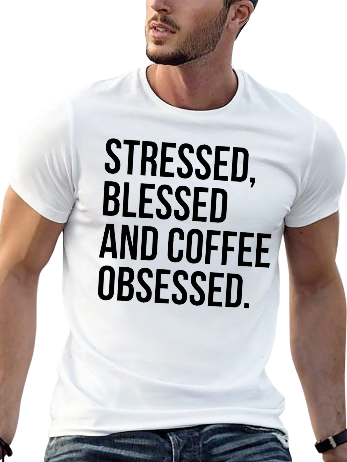 Stressed Blessed Coffee Obsessed T-Shirt