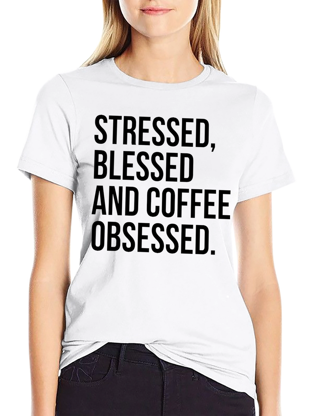 Stressed Blessed Coffee Obsessed T-Shirt