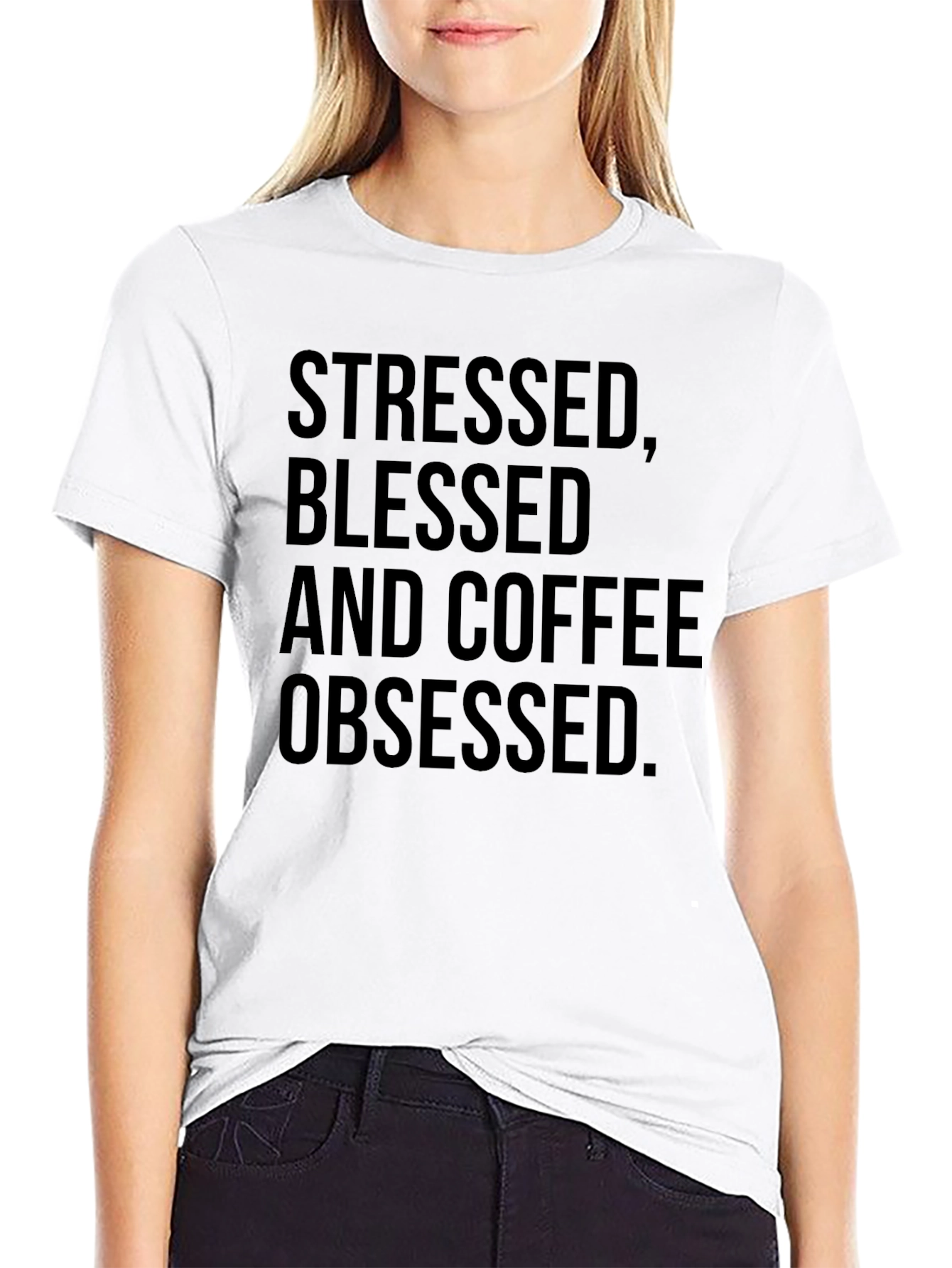 Stressed Blessed Coffee Obsessed T-Shirt