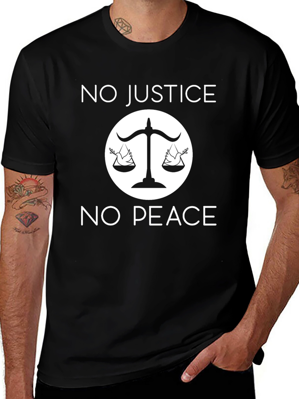 No Justice No Peace Graphic T-Shirt