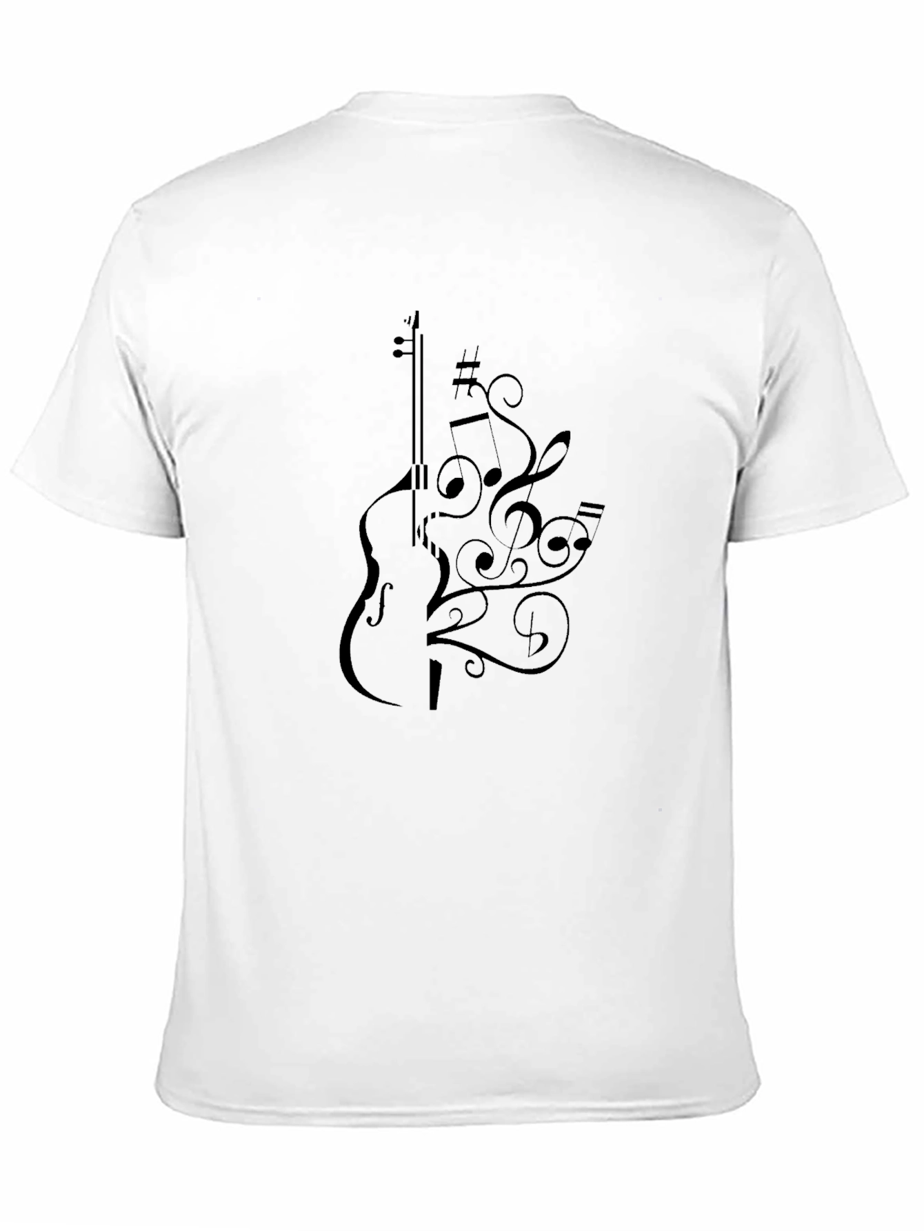 Musical Notes Violin Graphic T-Shirt