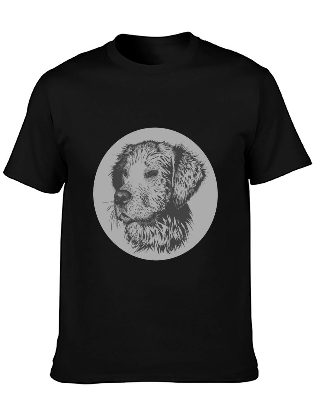 Dog Graphic Print Crew Neck T-Shirt