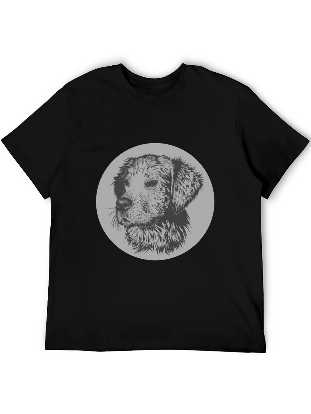 Dog Graphic Print Crew Neck T-Shirt