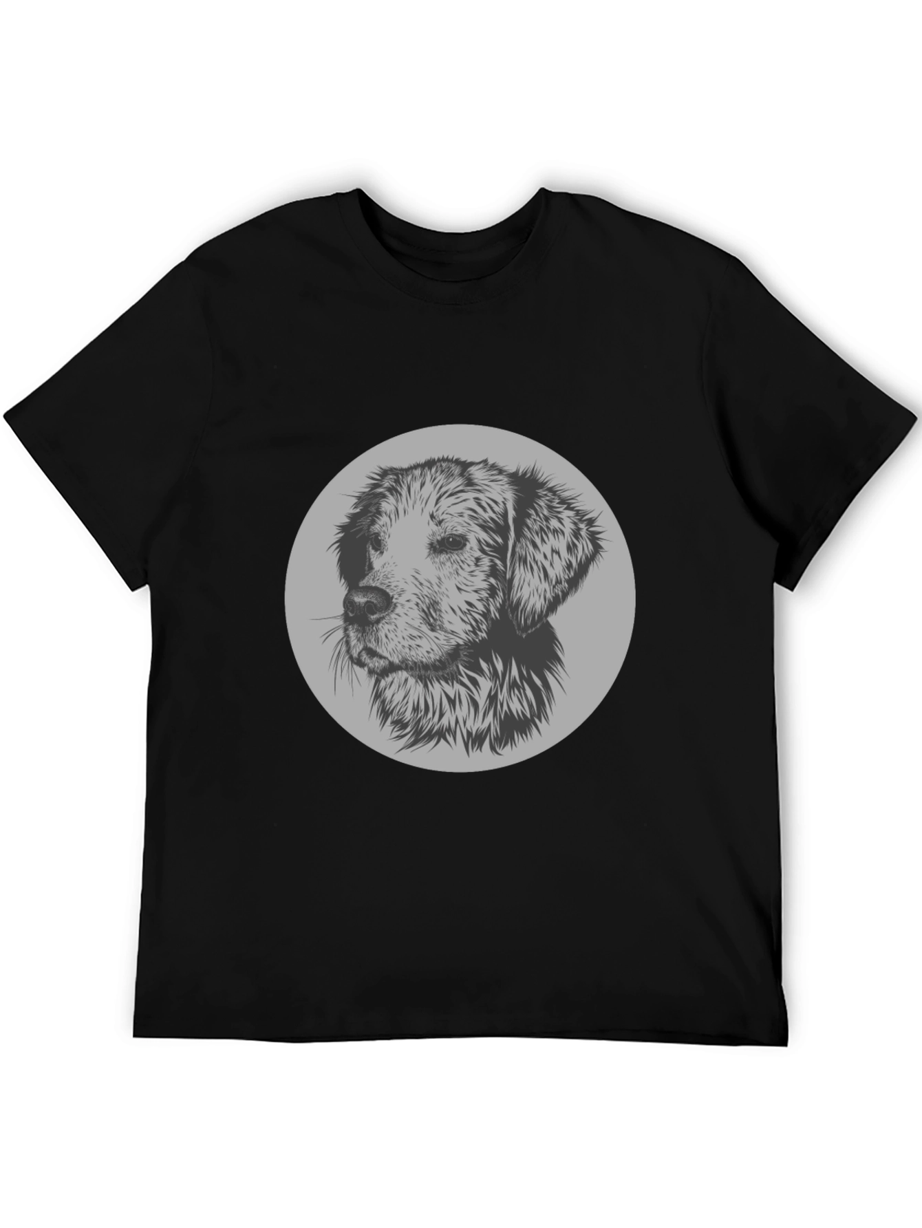 Dog Graphic Print Crew Neck T-Shirt
