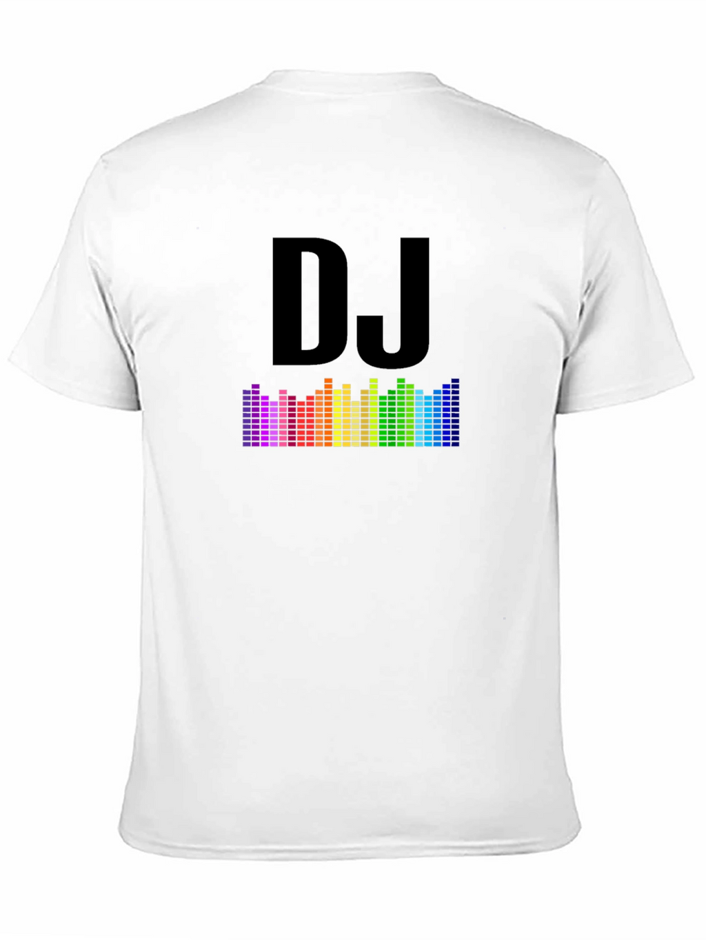 DJ Rainbow Equalizer Graphic Tee - Black Cotton Blend