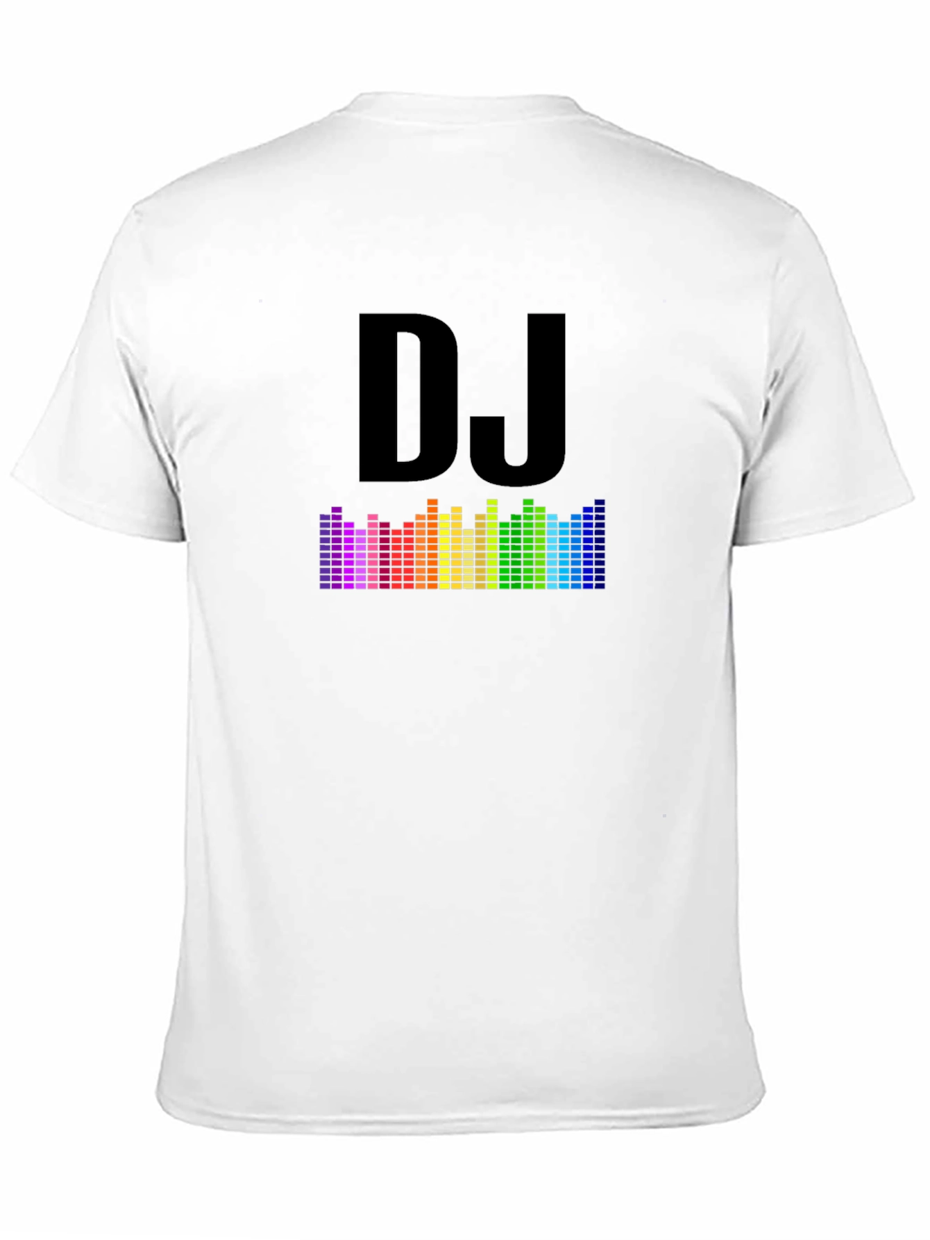 DJ Rainbow Equalizer Graphic Tee - Black Cotton Blend