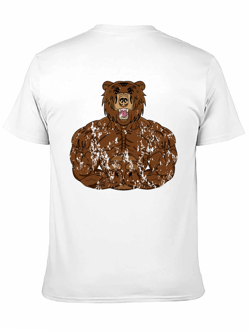Muscle Bear Graphic Tee - Black Cotton Blend