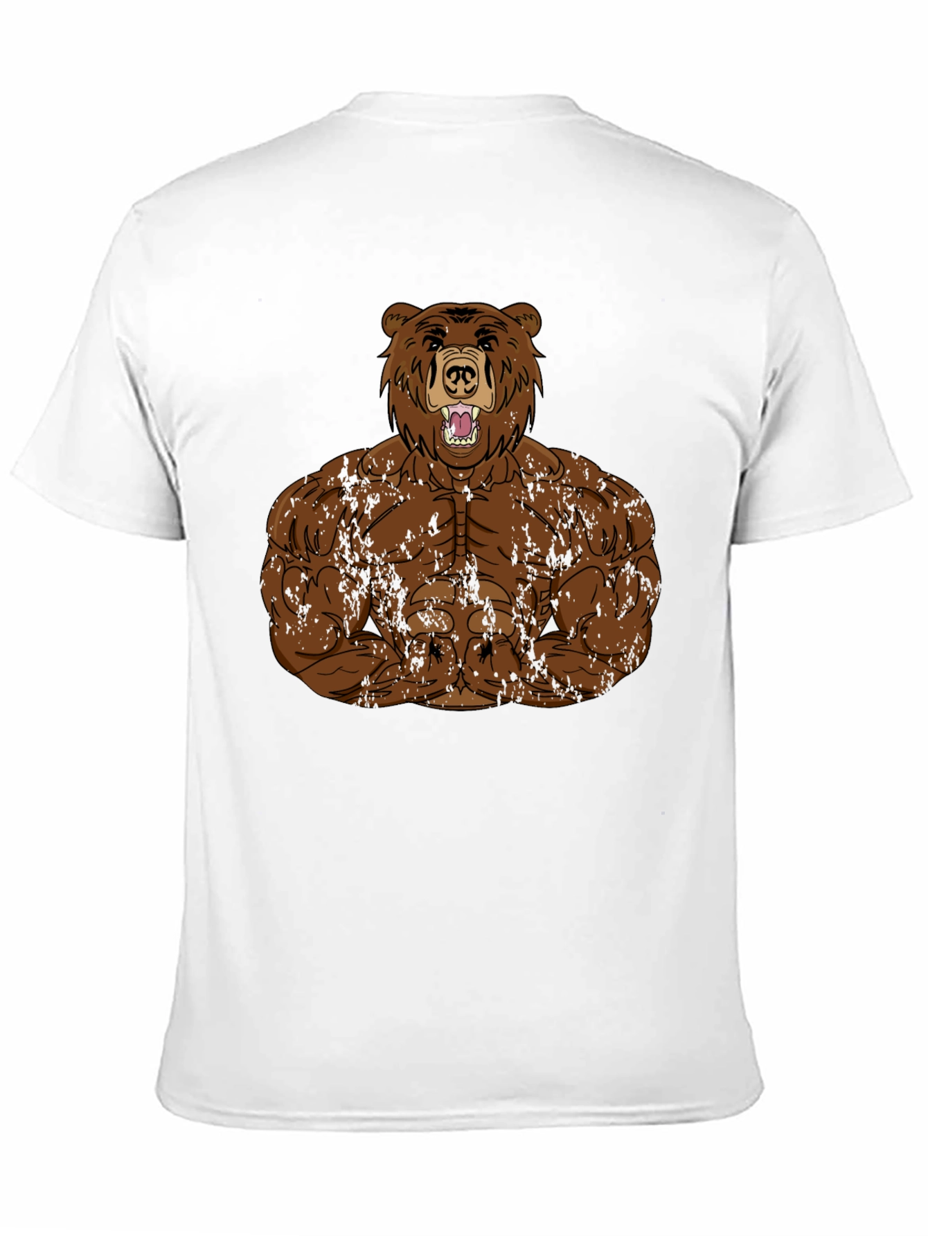 Muscle Bear Graphic Tee - Black Cotton Blend