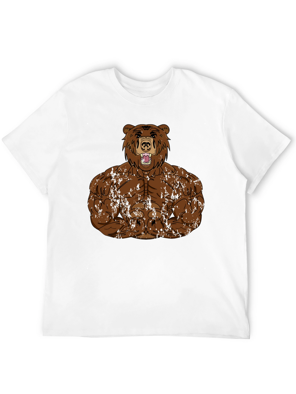 Muscle Bear Graphic Tee - Black Cotton Blend