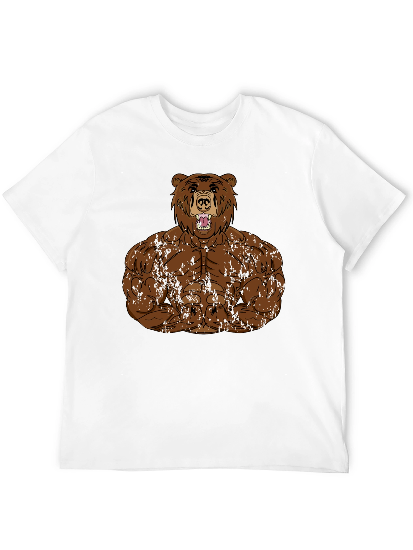 Muscle Bear Graphic Tee - Black Cotton Blend