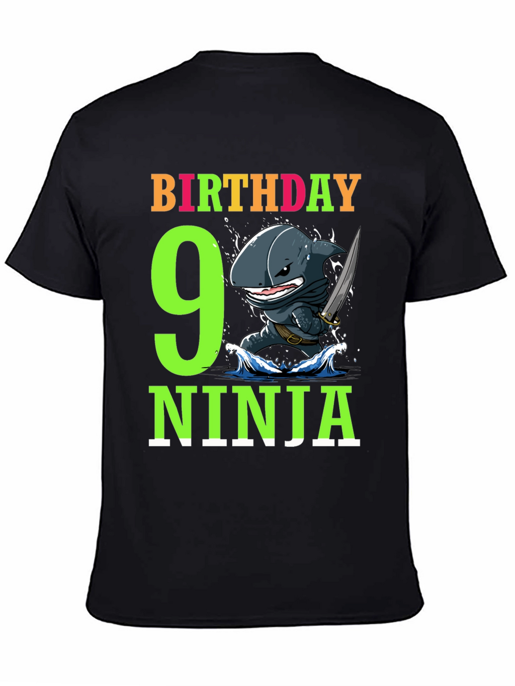 9th Birthday Ninja Shark T-Shirt