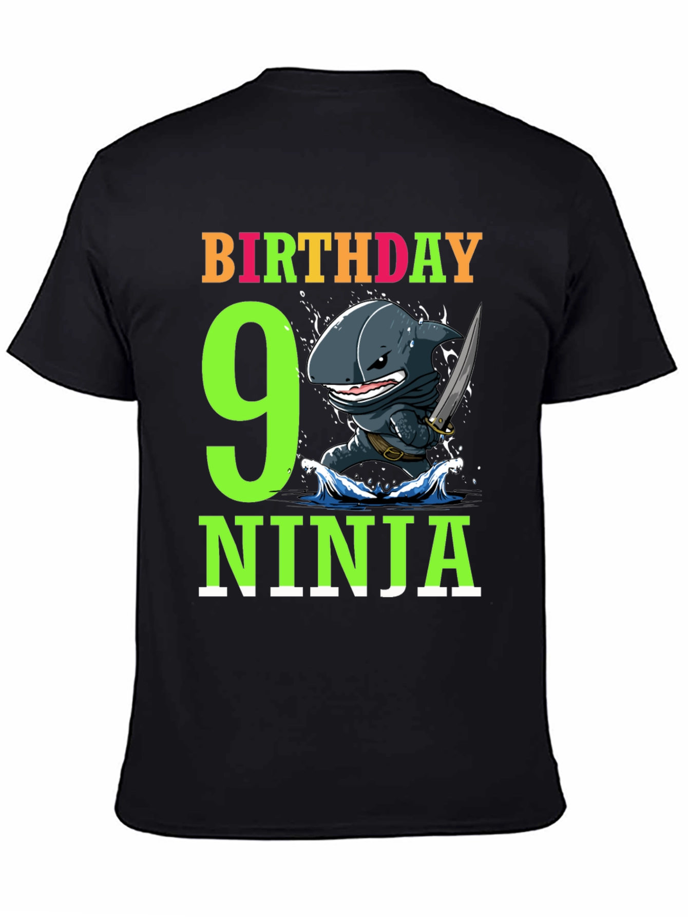 9th Birthday Ninja Shark T-Shirt
