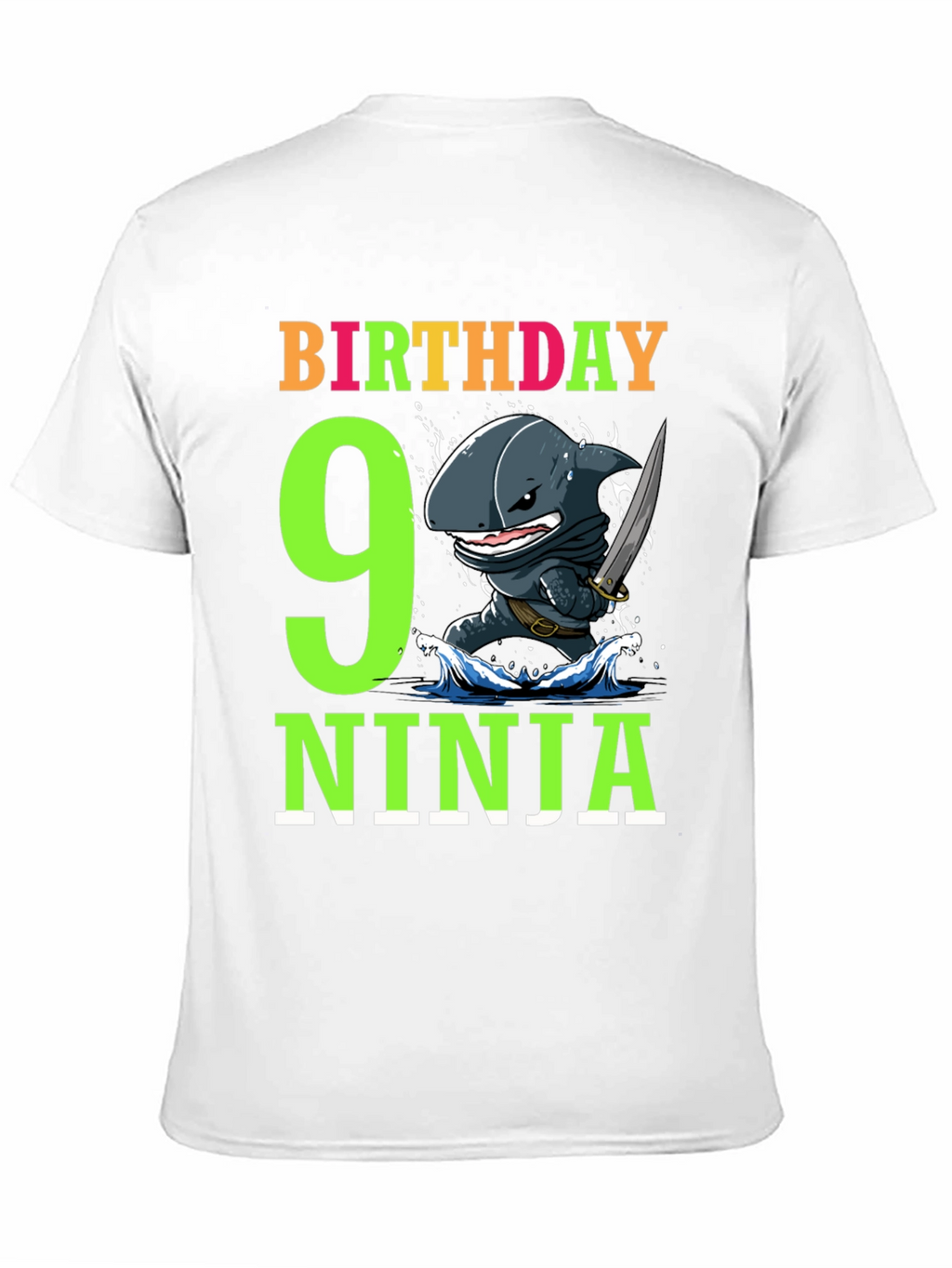 9th Birthday Ninja Shark T-Shirt
