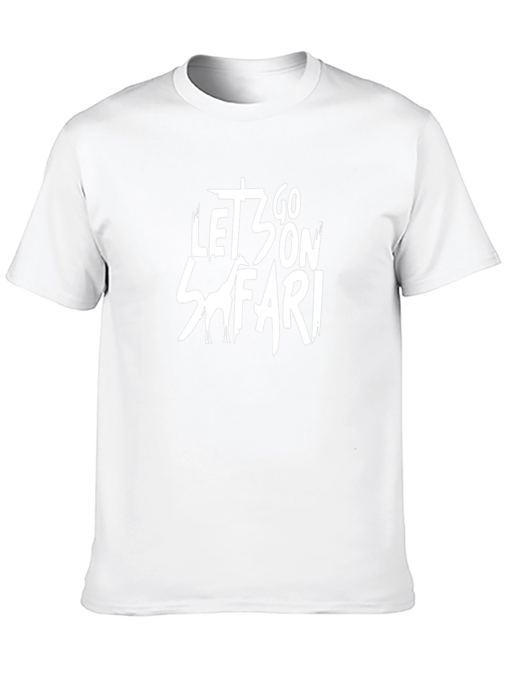 Lets Go on Safari Mens Black Graphic Tee