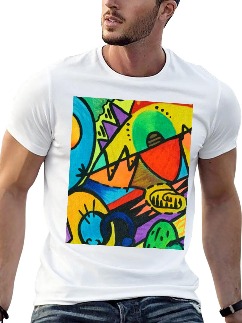 Abstract Art T-Shirt - Kandinsky Style Graphic Tee