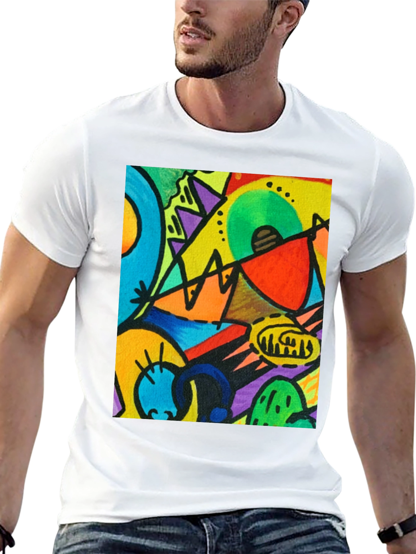 Abstract Art T-Shirt - Kandinsky Style Graphic Tee