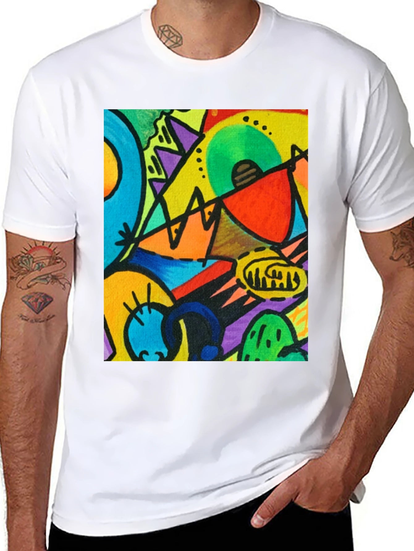 Abstract Art T-Shirt - Kandinsky Style Graphic Tee