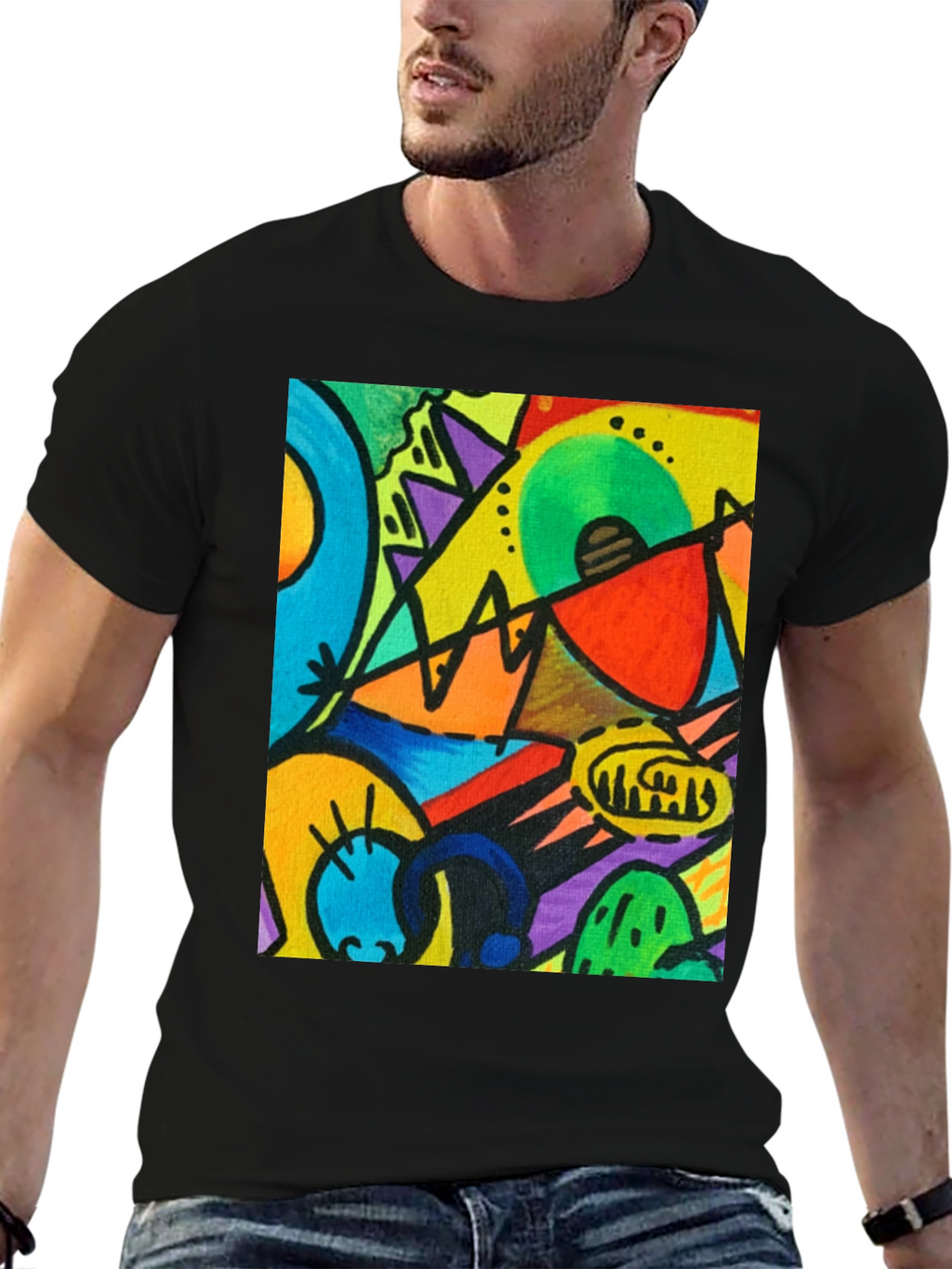 Abstract Art T-Shirt - Kandinsky Style Graphic Tee