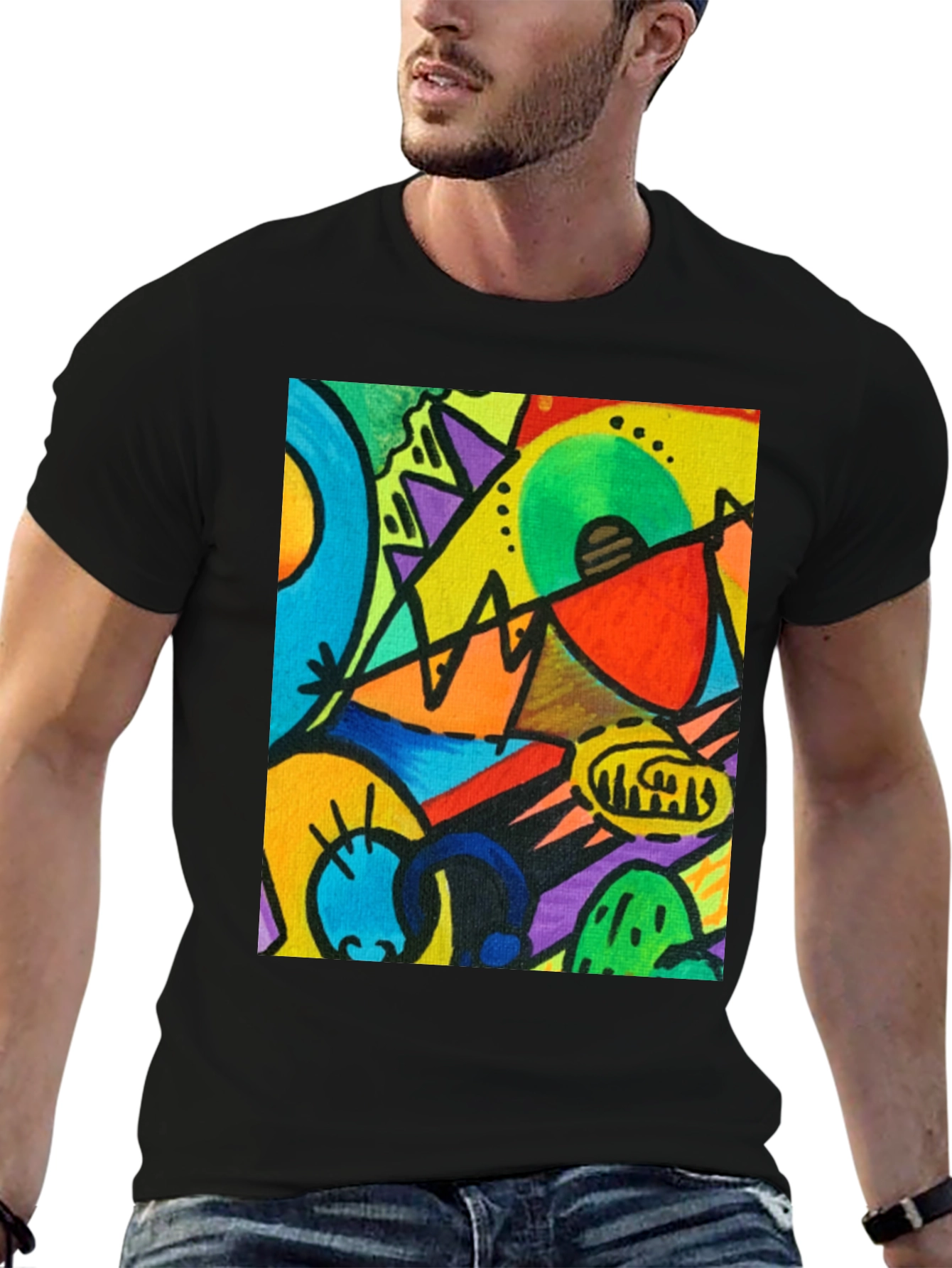 Abstract Art T-Shirt - Kandinsky Style Graphic Tee