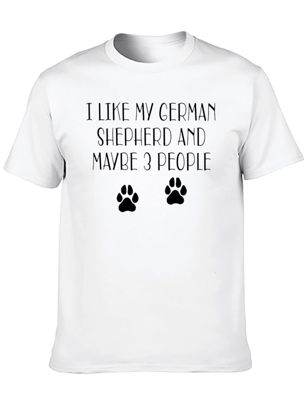 German Shepherd Lover T-Shirt - Dog Paw Print