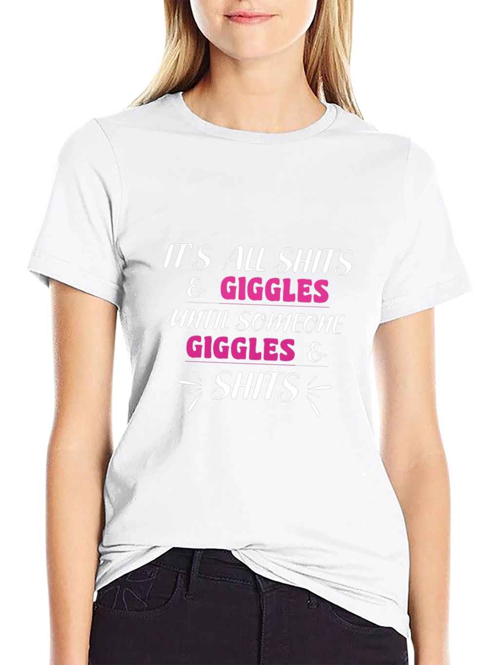 Funny Shits & Giggles Graphic Tee - Black