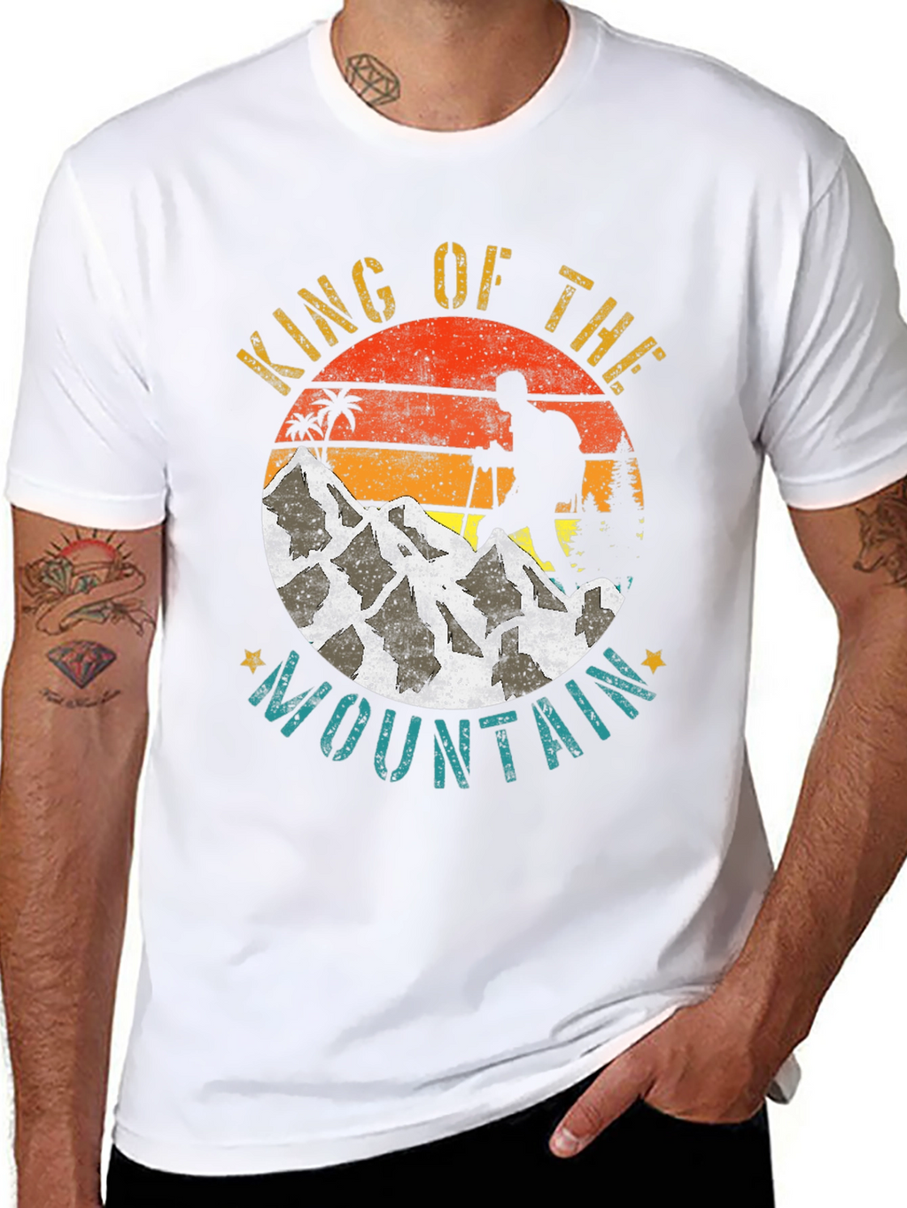 King of the Mountain Graphic Tee - Hiking Adventure